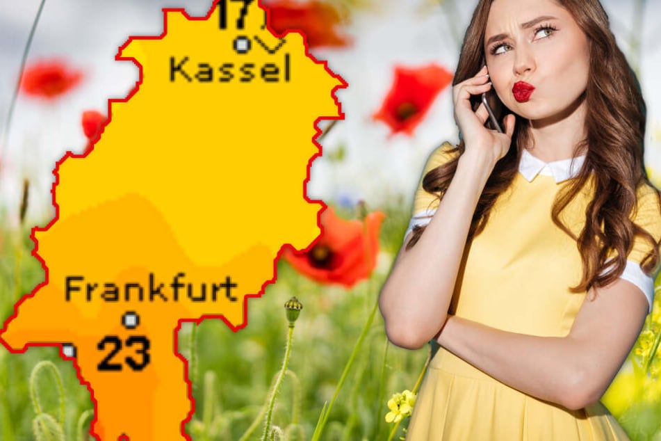 Fotomontage: Bei den aktuellen Temperaturen geraten Sonnenanbeter in Hessen nicht gerade ins Schwärmen (Symbolbild).