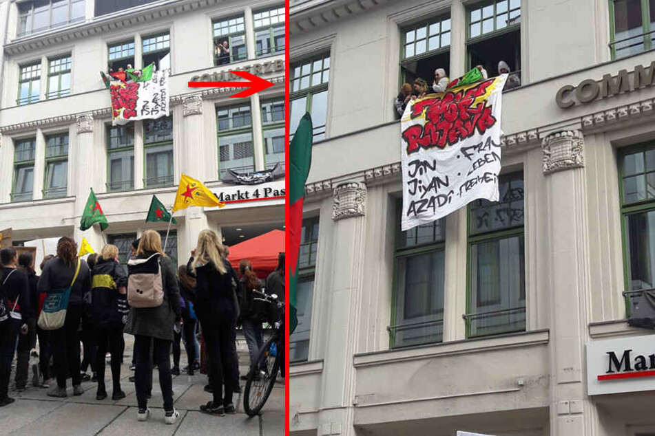 Aktivisten haben das CDU-Büro in Chemnitz besetzt.