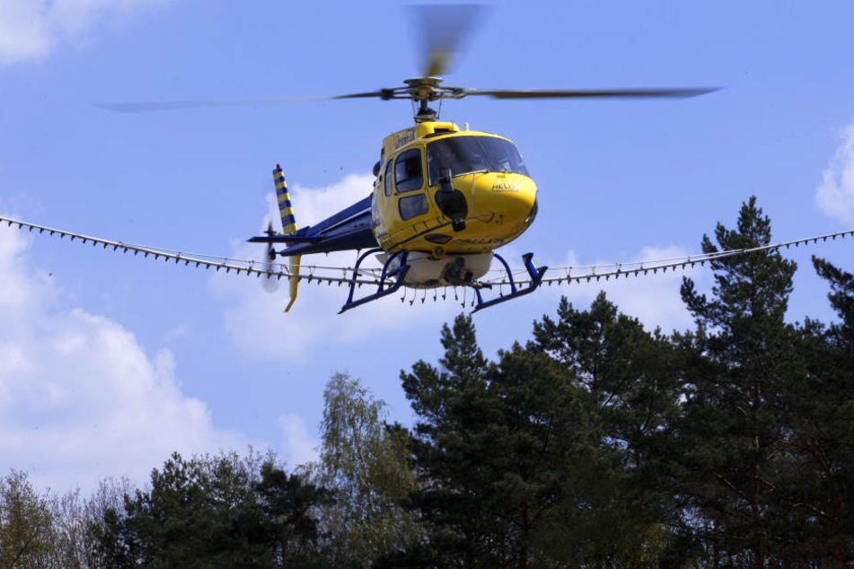 Der für das Versprühen des Giftes zuständige Helikopter war eine Stunde zu früh am Einsatzort (Symbolbild).
