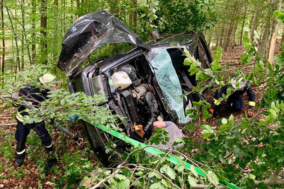 Das Auto erlitt Totalschaden.
