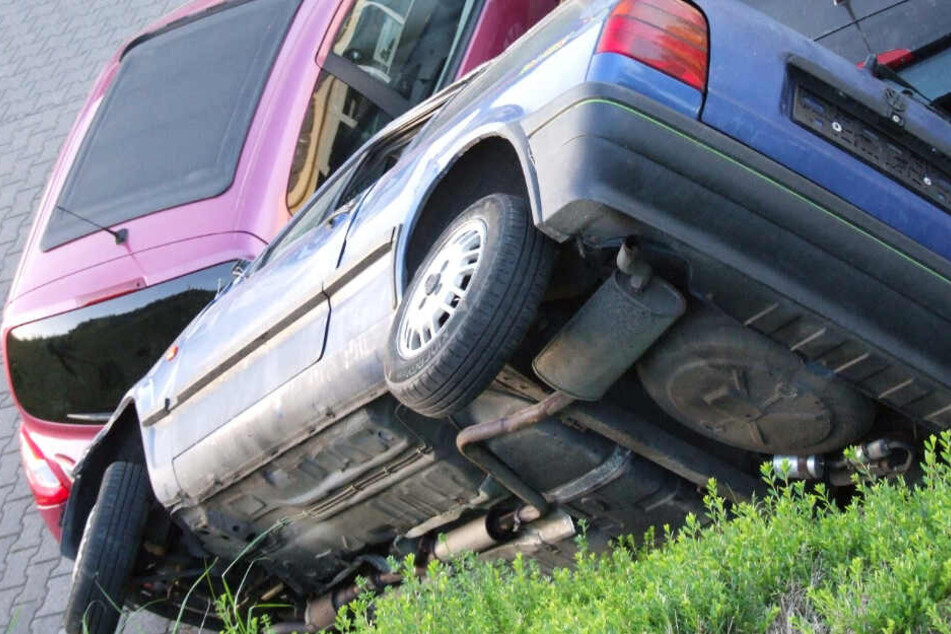Die Polizisten staunten nicht schlecht, angesichts dieser "ungewöhnlichen Parksituation".