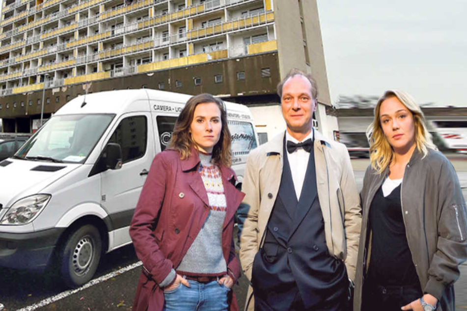 Sie sind das Dresdner Tatort-Team: Martin Brambach (50, alias Michael Schnabel), Alwara Höfels (35, Henni Sieland, r.) und Karin Hanczewski (35, Karin Gorniak).
