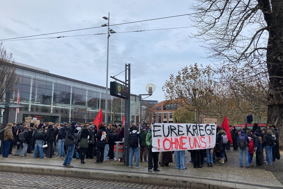 In Erfurt fand am Freitagvormittag eine Demonstration statt.