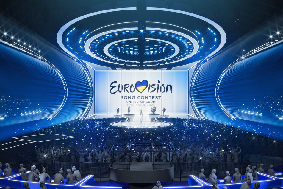 So soll die Bühne des Eurovision Song Contest 2023 aussehen.