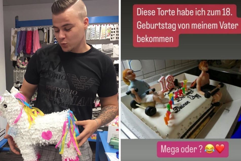 Zu seinem 18. Geburtstag bekam Jeremy-Pascal von seinem Vater Dieter Wollny (61) eine aufwendig gestaltete Torte geschenkt.