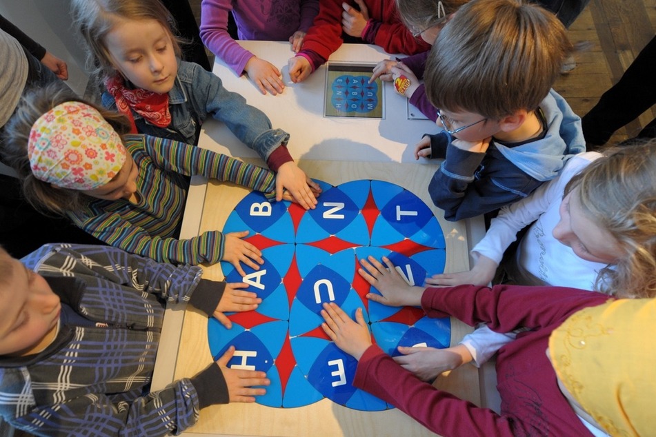 Spielerisch lernen können Kinder im Erlebnisland Mathematik in den Technischen Sammlungen Dresden.