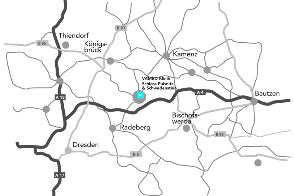 Die beiden Kliniken sind nur 30 Minuten von Dresden entfernt.
