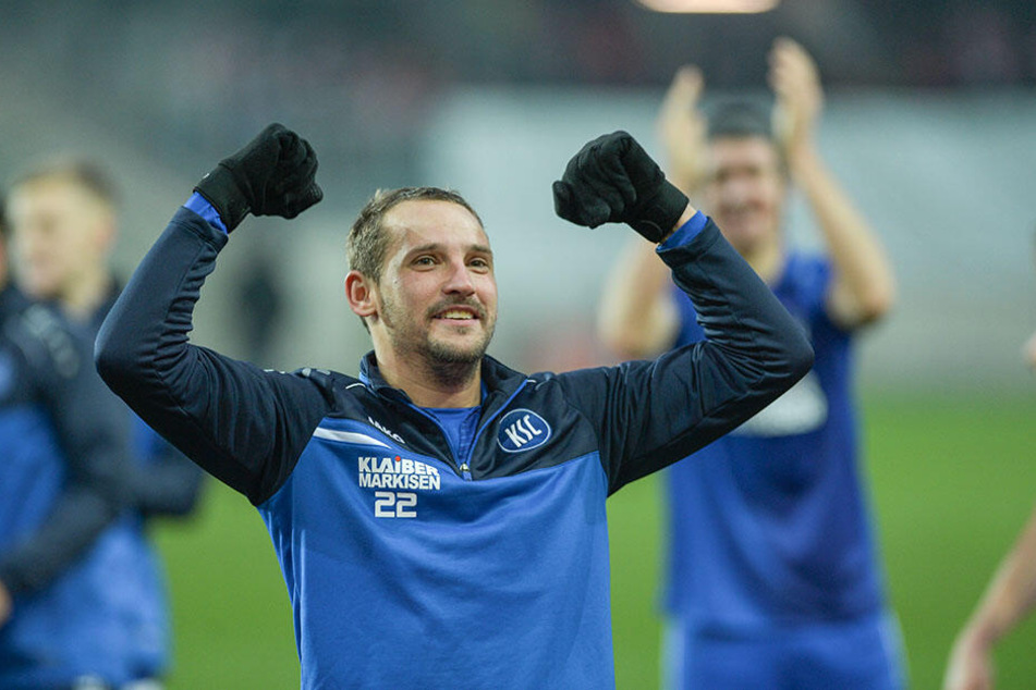 Der Karlsruher Anton Fink ist immer für eine Tor-Überraschung gut.