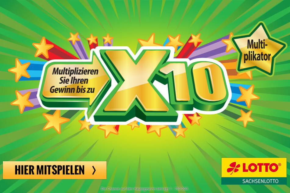 Das neue Rubbellos X10 von Sachsenlotto hält Gewinne von bis zu 15.000 Euro bereit.