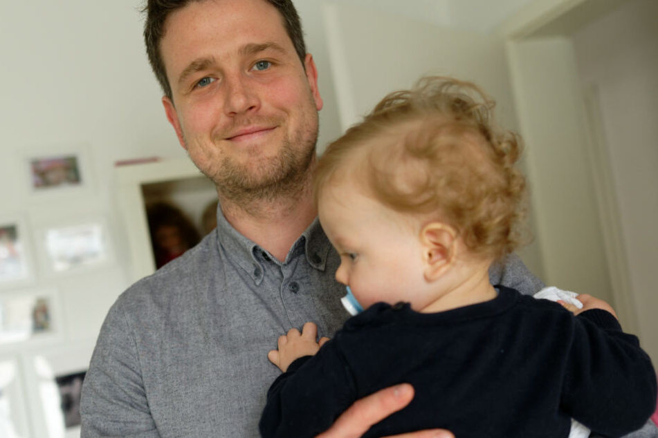 Johannes Albers genießt die Zeit mit seinem Sohn.