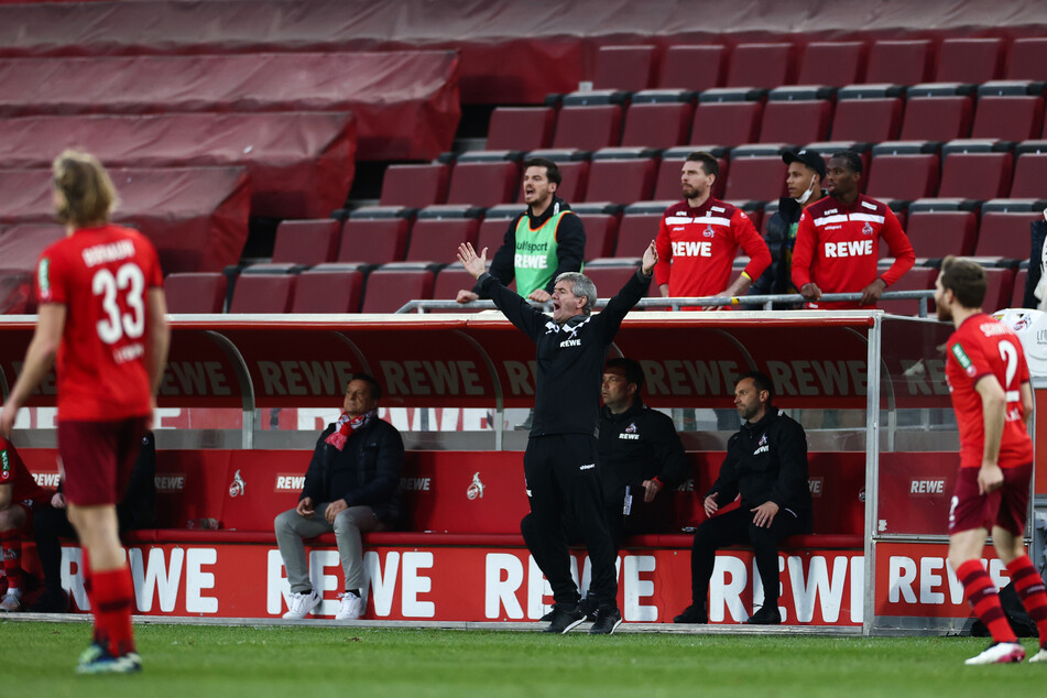Kölns Trainer Friedhelm Funkel jubelte über den Sieg der schwächeren Kölner gegen RB Leipzig.