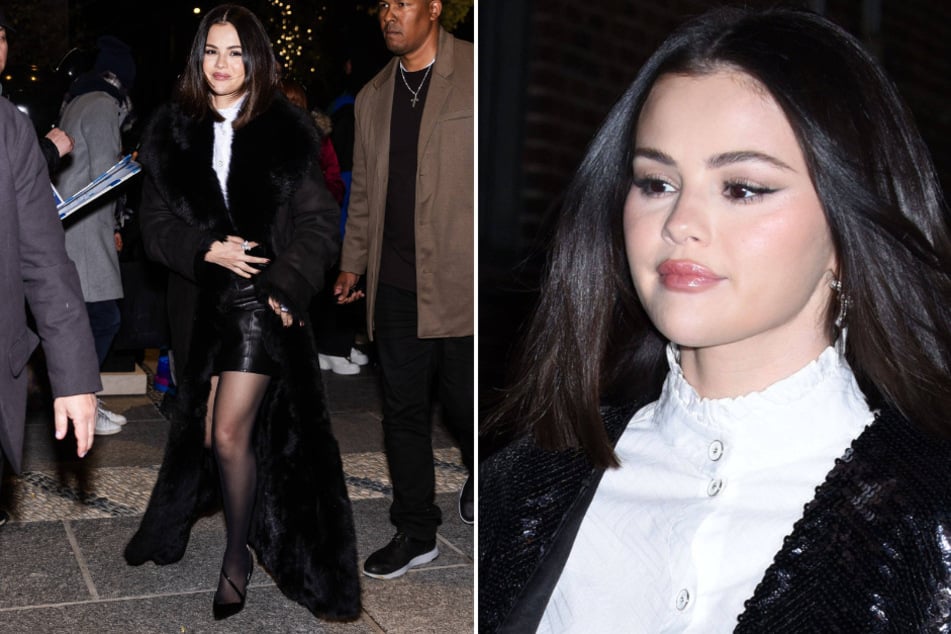 Selena Gomez looked effortlessly chic as she appeared in New York on The Late Show with Stephen Colbert.