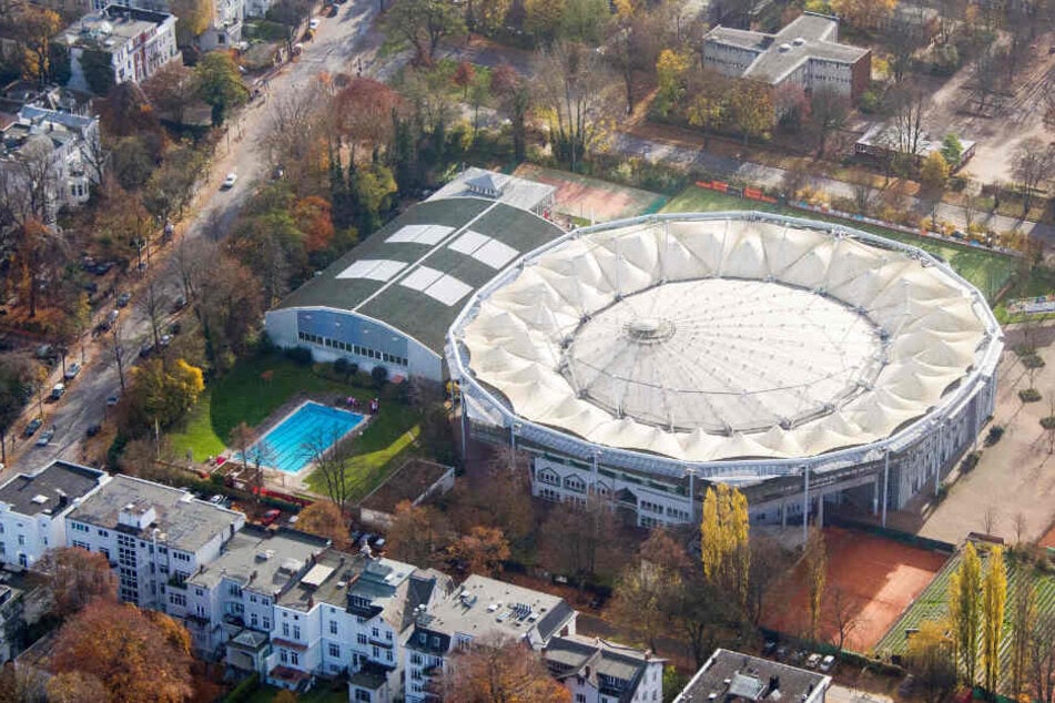 So sieht das "Tennis-Stadion am Rothenbaum" aus der Luft aus.