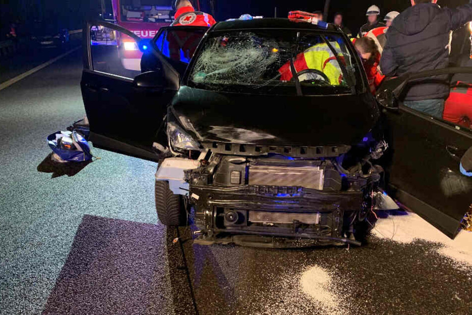 Der Unfallverursacher wurde schwer verletzt.