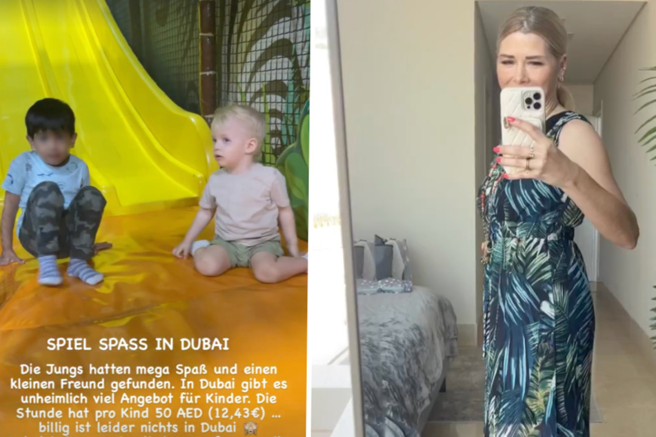 Tanja Szewczenko teilt Verletzungs-Schreck ihres Sohnes in Dubai: "Der ist gegen eine Rutsche geknallt"