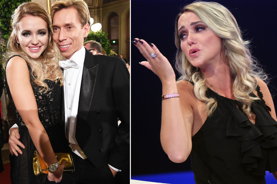 Auch angezogen setzt sich Cathy Lugner gerne in Szene, hier mit dem österreichischen Künstler-Manager Helmut Werner beim Wiener Opernball 2017.