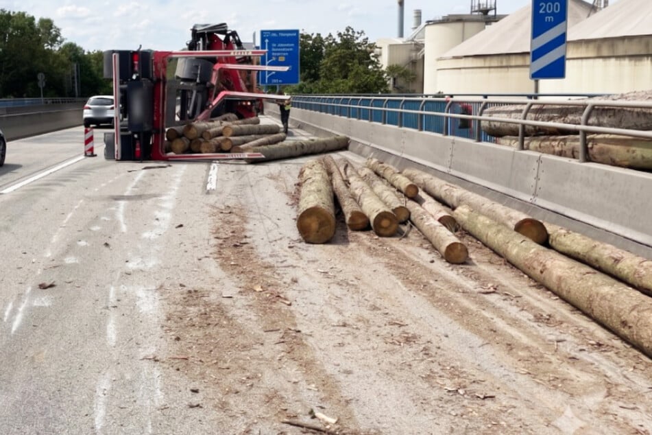 Baumstämme auf Brücke! A60 bei Mainz teilweise gesperrt