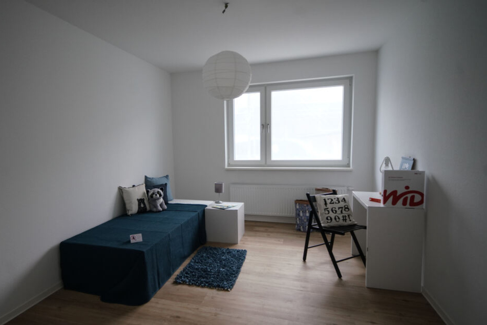Sparsame WiD: Die meisten Möbel in der Musterwohnung sind aus Pappe.