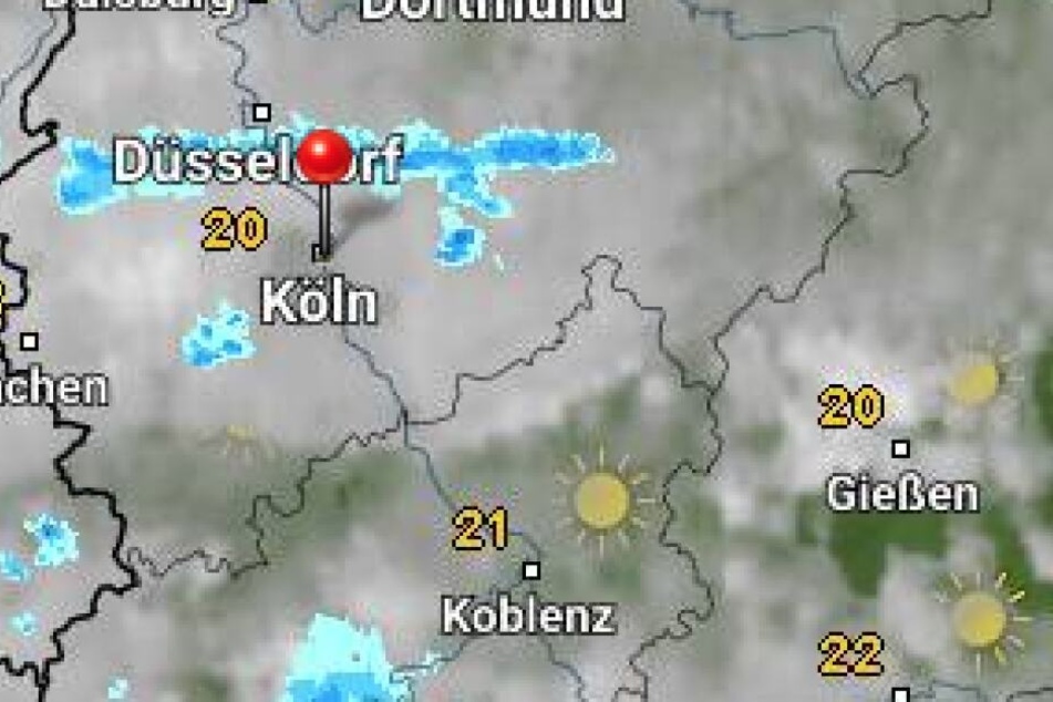 Die Wetterkarte für Köln am Samstag von WetterOnline.