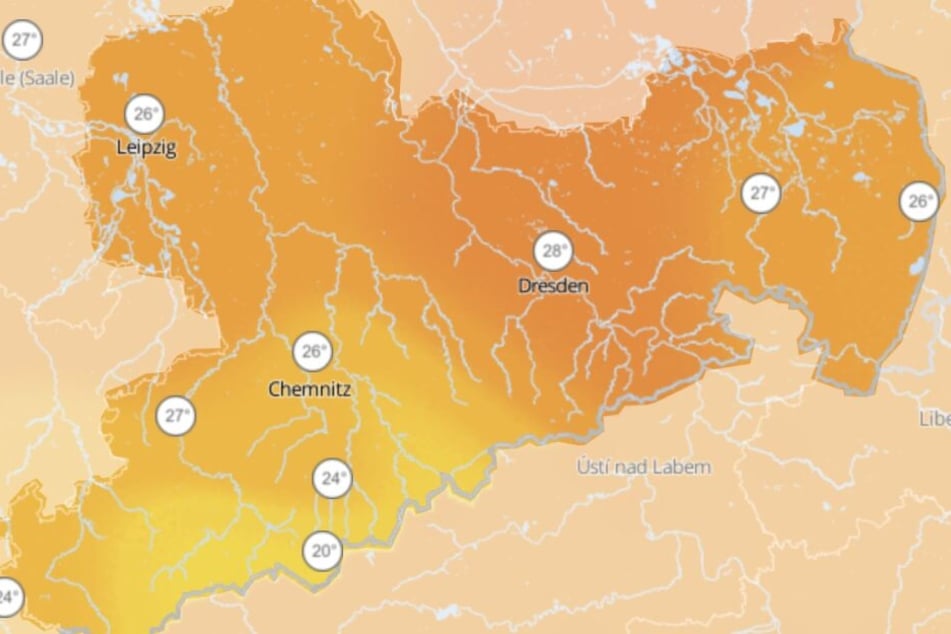 Die Höchsttemperaturen am Wochenende in Sachsen werden an der 30-Grad-Marke kratzen.