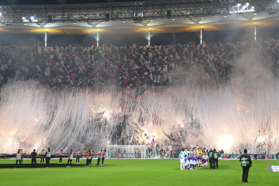 Die Eintracht-Fans sorgten bislang bei jedem Europa-League-Heimspiel für eine Choreographie.