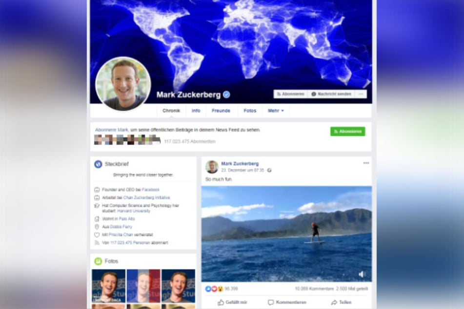 Zum Vergleich: Das alte Chronik-Design von Facebook.