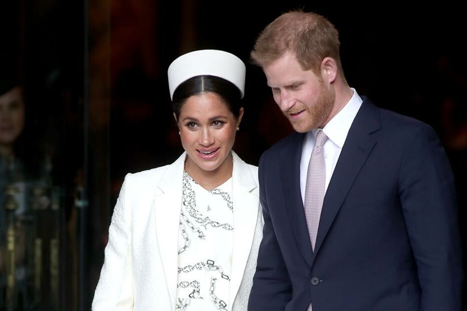 Prinz Harry und Meghan nach einer Messe.