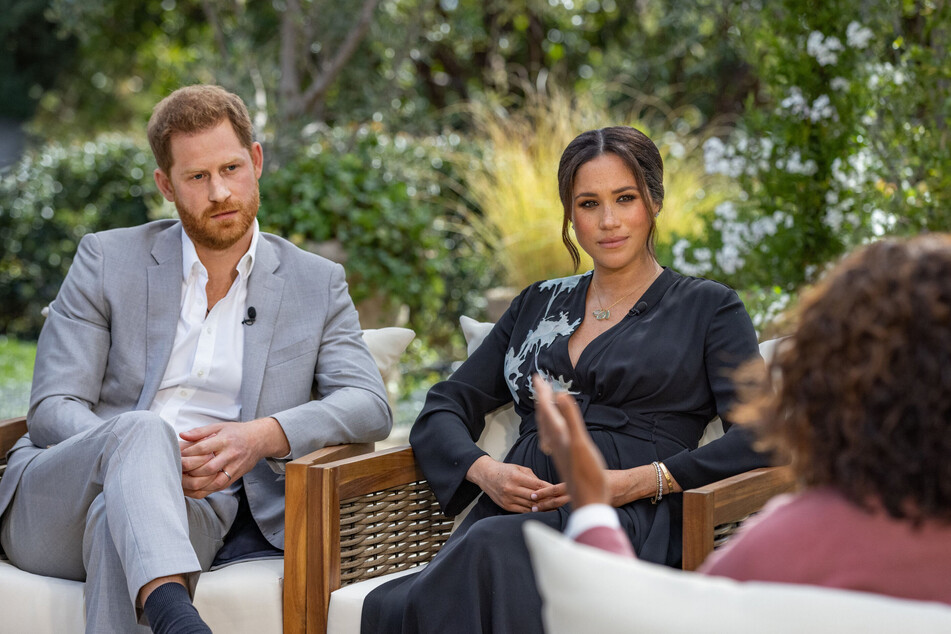 Harry (39) und Meghan (43) im Interview mit Oprah Winfrey (70) im Jahr 2021.