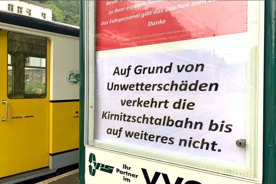 Die beliebte Kirnitzschtalbahn pausiert.