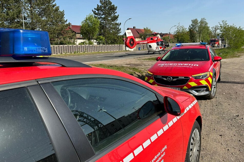 Auch ein Rettungshubschrauber kam zum Einsatz.