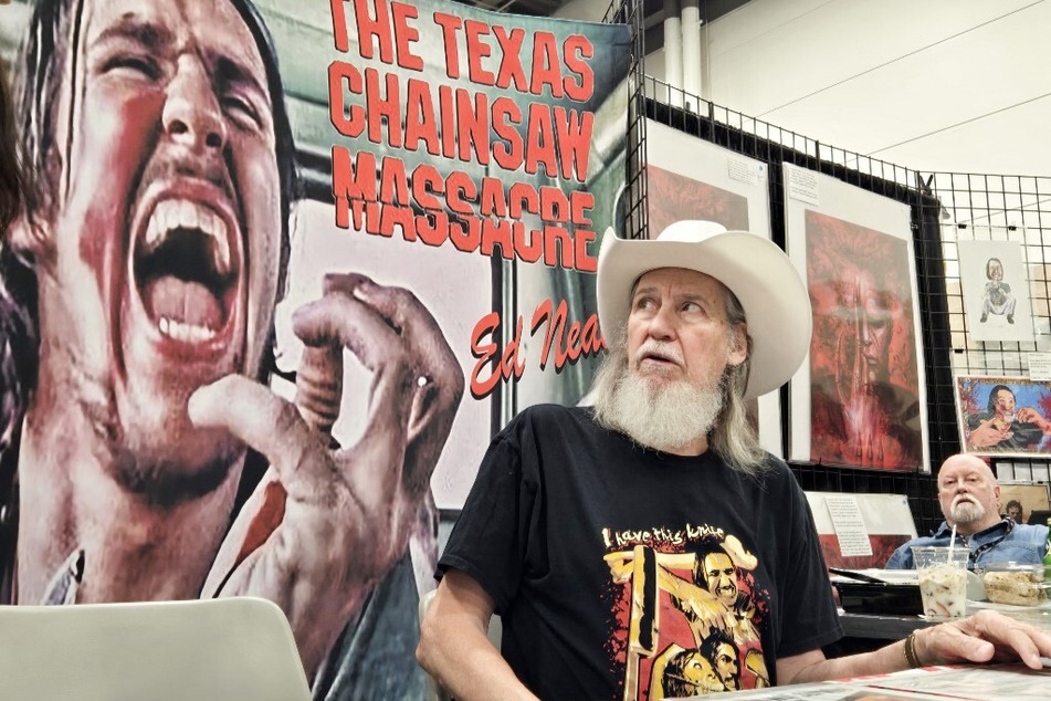 Edwin Neal, who played Hitchhiker in The Texas Chainsaw Massacre, attends the Texas Frightmare Weekend in Irving.