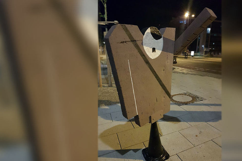In der Innenstadt von Chemnitz standen mehrere Hitler-Figuren.