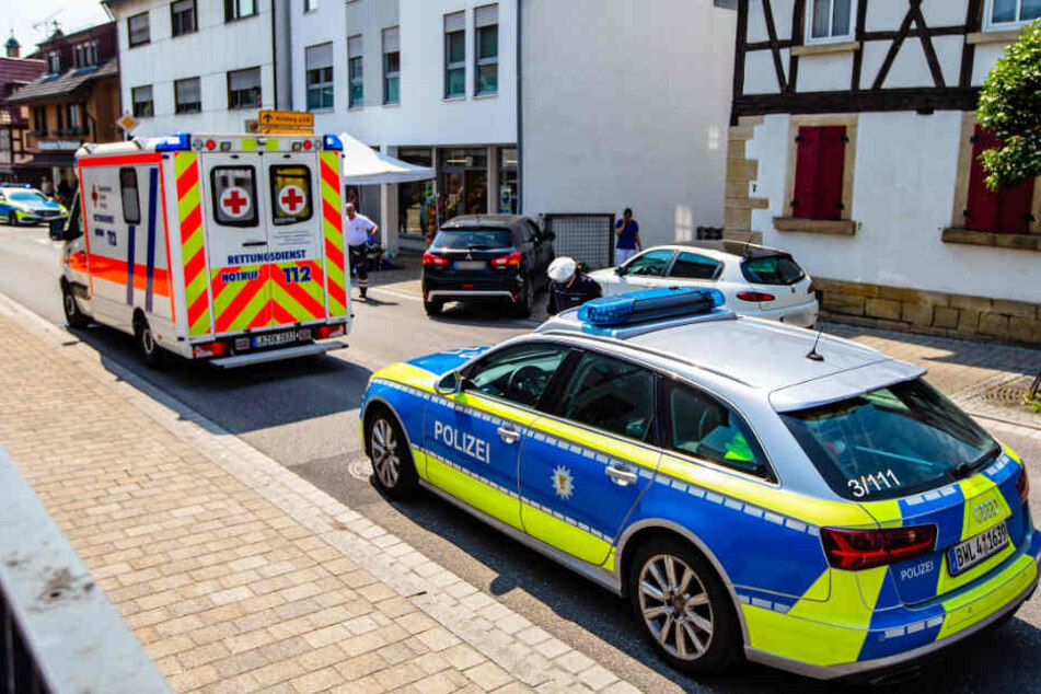 Einsatzkräfte vor Ort.