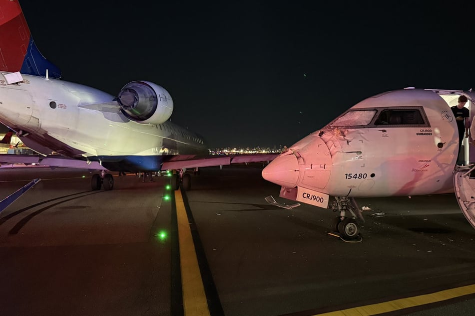 Two jets operated by Endeavor Air, a subsidiary of Delta Air Lines, collided on the runway of New York's LaGuardia airport Wednesday evening.