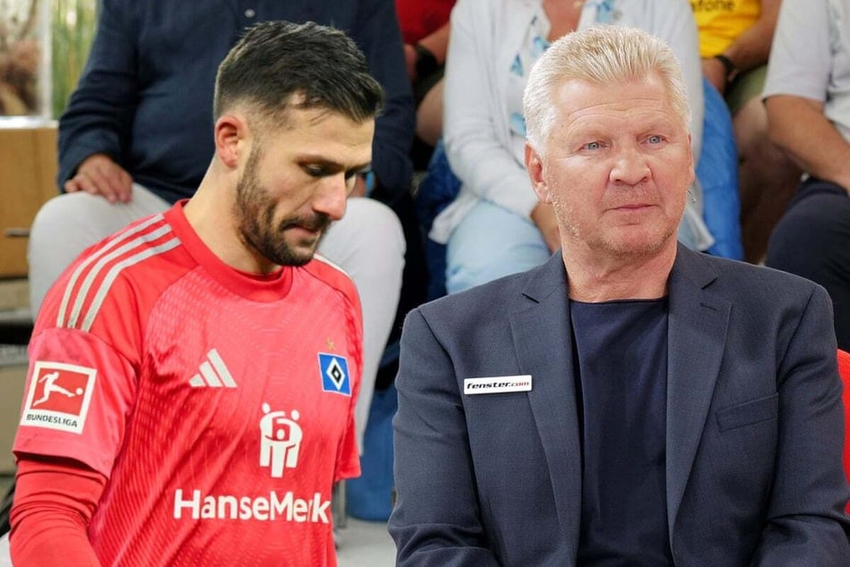 Fußball-Experte Stefan Effenberg (57, r) traut HSV-Keeper Daniel Heuer Fernandes (33) den Sprung in die Nationalmannschaft noch zu.