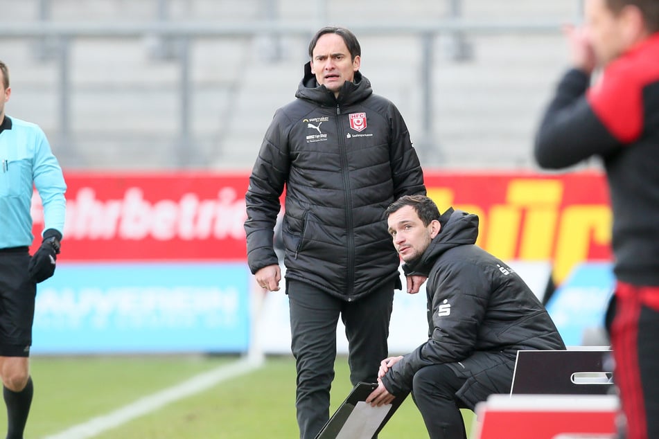 Beim Halleschen FC wirkte Ziebig (r.) schon einmal als Herren-Co-Trainer. (Archivfoto)