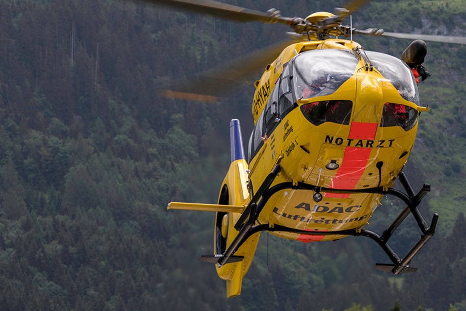 Mann (35) bei Arbeiten im Wald von Baumstamm getroffen und schwer verletzt