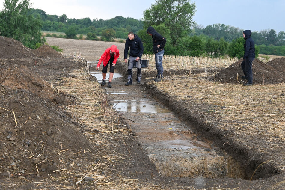 Forscher auf der Grabungsstätte in Quedlinburg. Erstmals untersuchten Archäologen in Sachsen-Anhalt Orte, an denen Menschen hingerichtet wurden.
