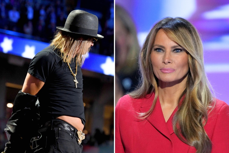 Video clips of Melania Trump seemingly trying not to laugh during Kid Rock's performance at the Republican National Convention have gone viral on social media.