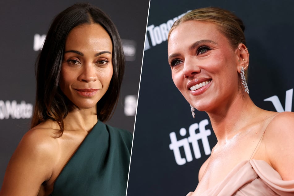 Zoe Saldaña (l.) has overtaken Scarlett Johansson to become the highest-grossing actor.