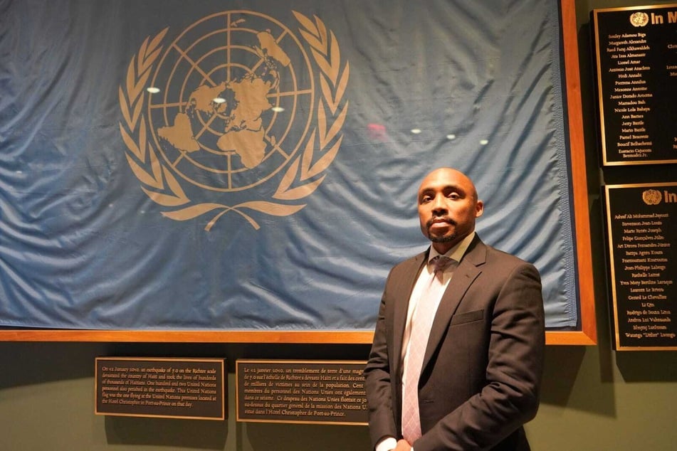 ICSWG Youth Subcommittee Co-Chair Miles Henderson poses for a portrait at the United Nations in New York City.