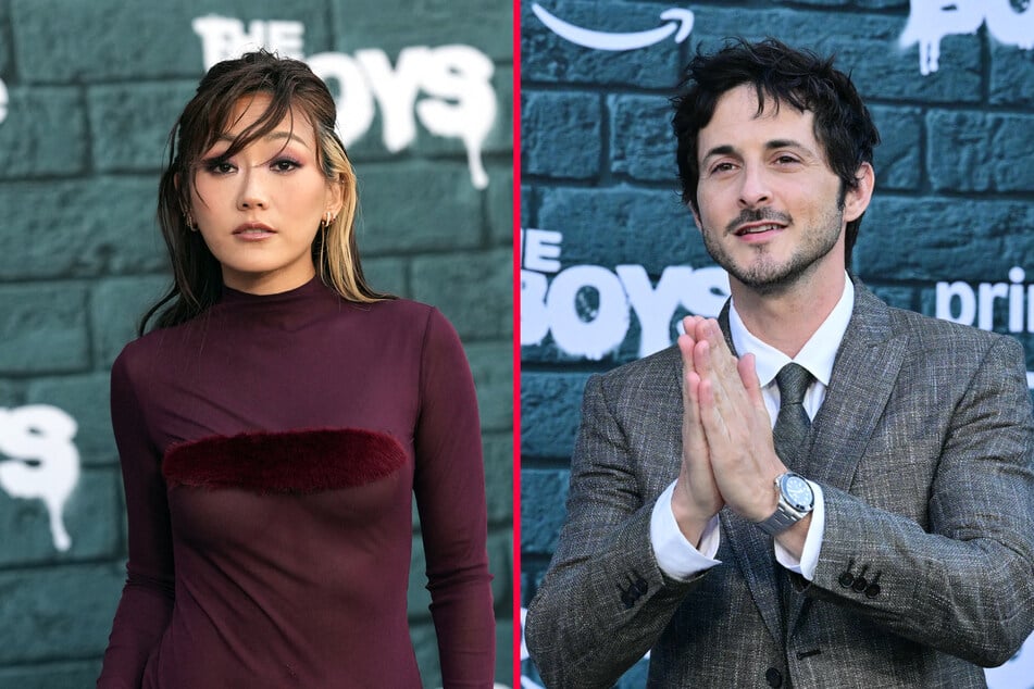 The Boys co-stars Karen Fukuhara (l.) and Tomer Capone have faced fan backlash after getting matching tattoos.