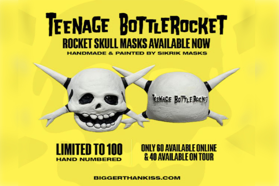 The band is selling limited edition handmade rocket skull masks at the concerts to encourage fans to mask up.