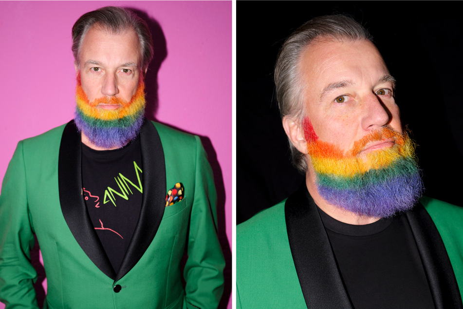 Sänger Marc Marshall (59) will mit seinem neu gefärbten Regenbogenbart ein Zeichen setzen.