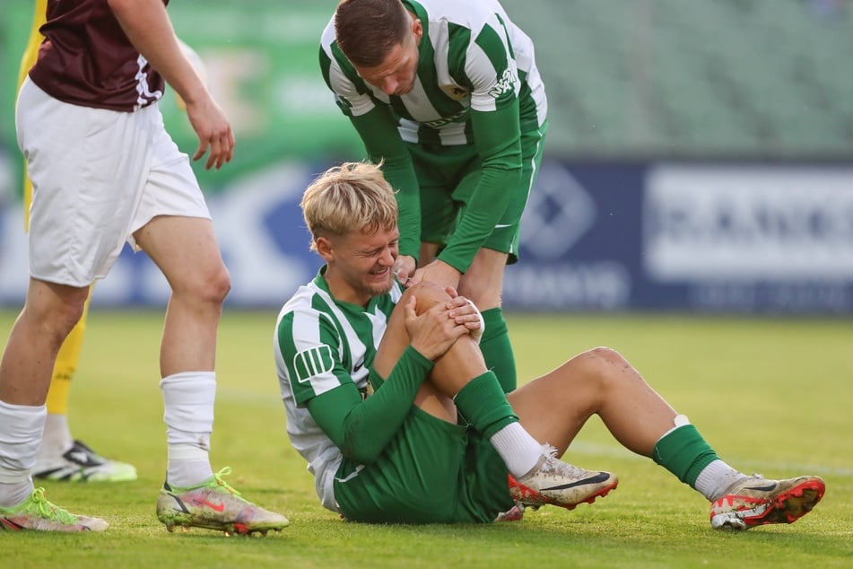 Der Stürmer hatte sich am Freitag beim Sieg gegen den BFC Dynamo verletzt.