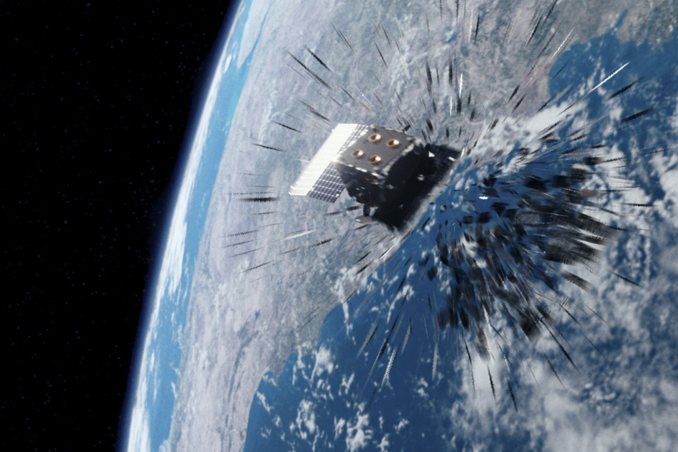 Im Film "Time to Act" zeigt die ESA was passiert, wenn ein Satellit mit Weltraumschrott kollidiert.