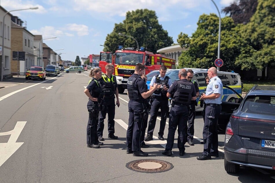 In der Kleinstadt Lengerich lief ein größerer Polizeieinsatz.
