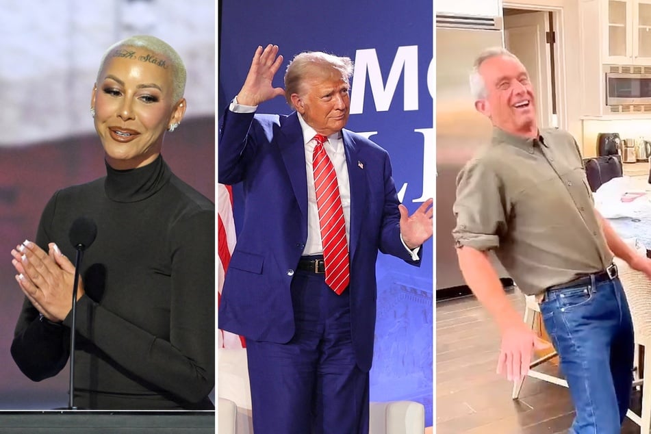 Social media users have been sharing divided reactions after Robert F. Kennedy Jr. (r.) released a video with model Amber Rose (l.) in support of Donald Trump.