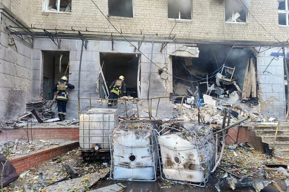 Russian strikes on a hospital in the Ukrainian border city of Sumy killed nine people Saturday.