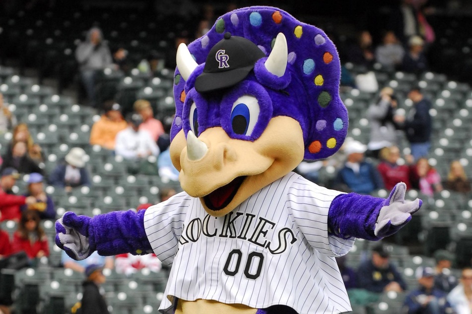 Dinger, the mascot of the Colorado Rockies.